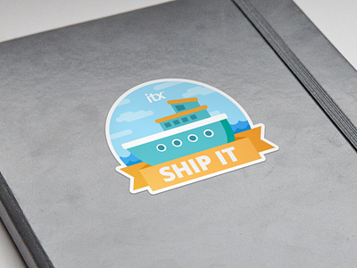 Ship It Sticker branding design illustration marketing swag typography vector