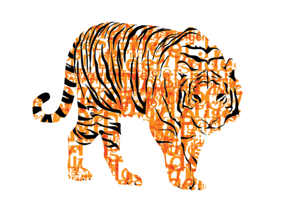 Tiger Pride Illustrations decal design illustration marketing sticker tiger typography vector