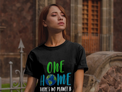 One Home There’s No Planet B shirt branding community homedecor logo meliodas ocean typography vector
