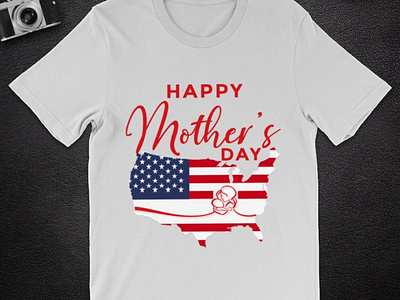 American Flag Proud Mom Happy Mother's Day Shirt