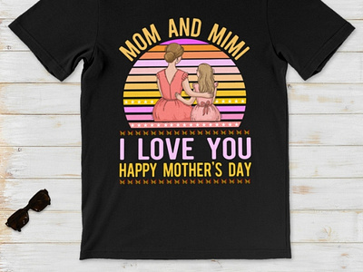 Mom And Mimi Happy Mother's Day Trending Shirt baby community logo design family king kings kpop love mom moments momlife mommy moms mother music ohmygirl typography