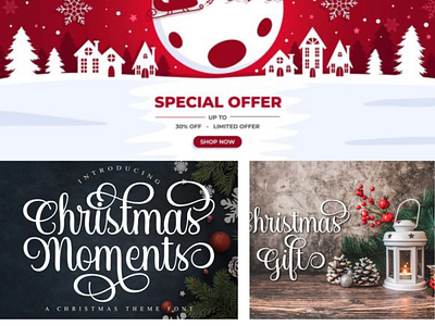 Christmas Moments Font & Digital Donglod 3d animation branding christmas community logo design graphic design illustration logo meliodas motion graphics typography ui ux vector