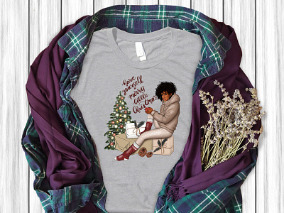 African American Melanin Christmas PNG