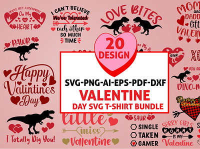Valintines Day Svg T-shirt Bundle graphic design illustration valentine svg card valentine svg images