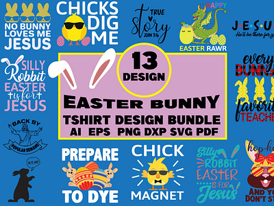Easter Bunny Svg T-shirt Bundle branding community logo free easter svg cards illustration typography