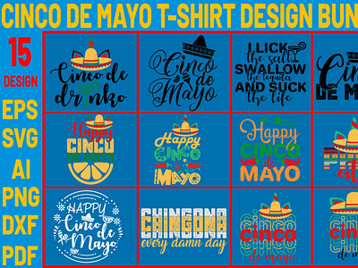 Cinco De Mayo T-shirt Design Bundle branding community logo design illustration logo meliodas typography ui ux vector