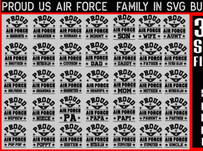 Proud US Air Force Family in SVG Bundle