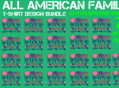 All American Family SVG BUNDLE 3d all american family svg artwork animation branding community logo design graphic design illustration logo meliodas motion graphics typography ui ux vector