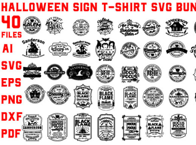 Halloween Sign SVG T-shirt Design 3d animation branding community logo design graphic design illustration logo meliodas motion graphics typography ui ux vector