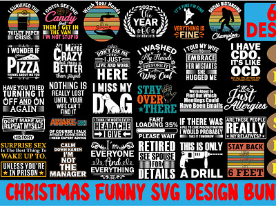 Christmas Funny Digital SVG Bundle branding community logo design funny christmas sweater svg graphic design illustration logo meliodas typography ui ux vector