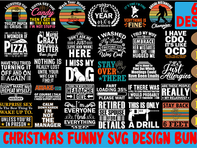 Christmas Funny Digital SVG Bundle