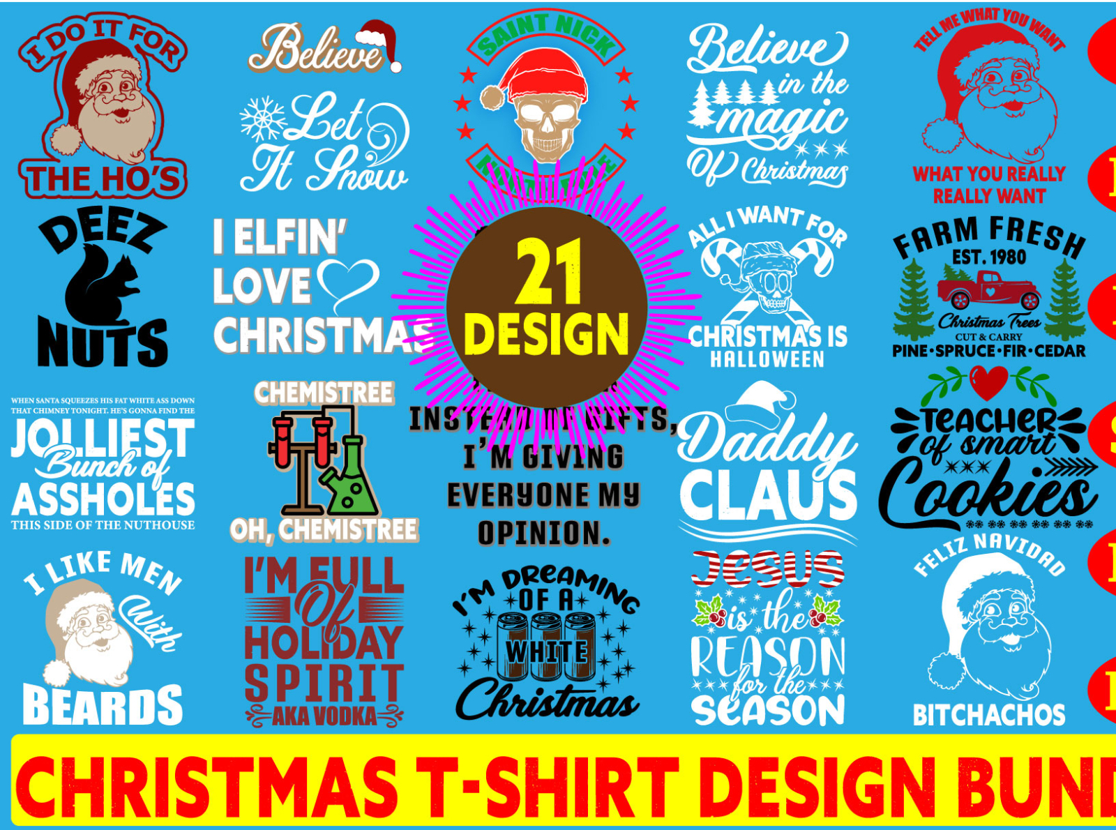 Christmas Tshirt Design Bundle by Creative Design on Dribbble