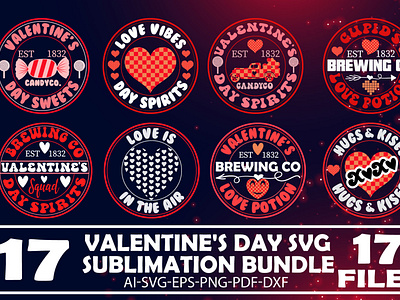 Valentine's Day sublimation SVG Bundle