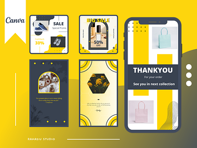 Dinamic Social Media Template for Small Business aesthetic template brand canva canva template design graphic design instagram template layout layout template marketing printing template social media template template