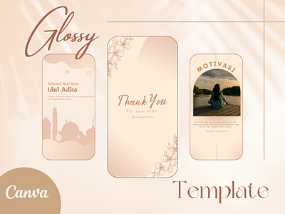 Glossy Instagram Story Template | Canva aesthetic template canva canva design canva template canva template design instagram story template instagram template printing template social media template template template design