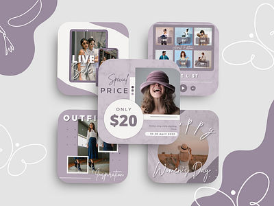 Lilac Instagram Post template | Canva