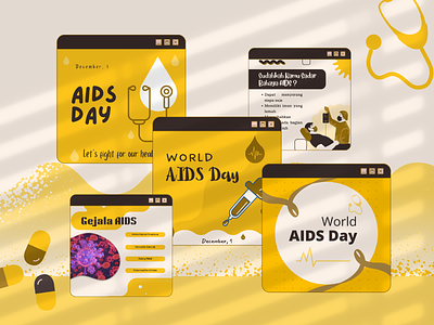 Canva Template for AIDS Day aids day template brand branding canva template design design template graphic design instagram design instagram template social media design social media template template creative template design template fresh yellow template