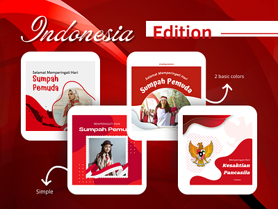 Instagram Post Template for Indonesia Event brand branding canva template design design template graphic design instagram post instagram post template instagram template social media template template indonesia