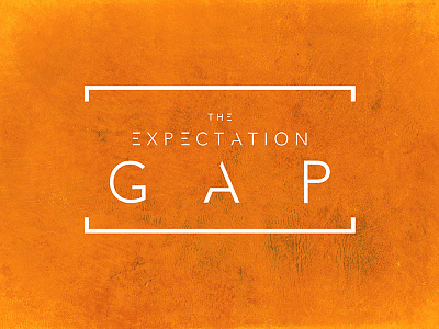 The Expectation Gap brand church elevation expectation gap logo series texture