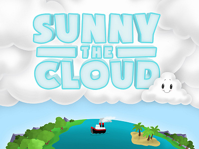 Sunny The Cloud 3d cartoon characters church cloud ekidz elevation illustration logo series
