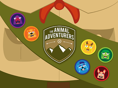 The Animal Adventurers animals badges boy church ekidz elevation illustration logo scout series