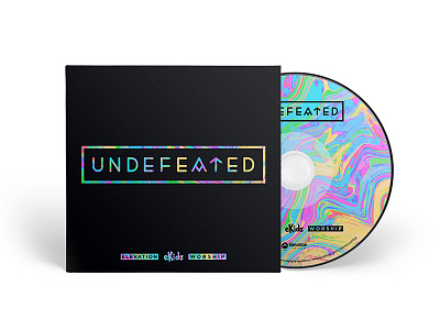 UNDEFEATED album cd church design ekidz elevation font graphic logo paint typography worship