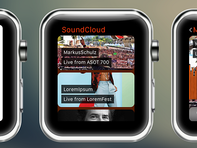 SoundCloud Apple Watch Concept apple watch concept multimedia music soundcloud