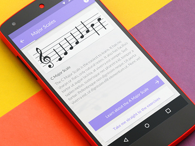 Music Lessons Material Design android courses education lessons material design mobile music