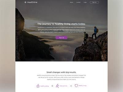 Healthline Marketing Site WiP behavior change education health landing page marketing site web website wellness