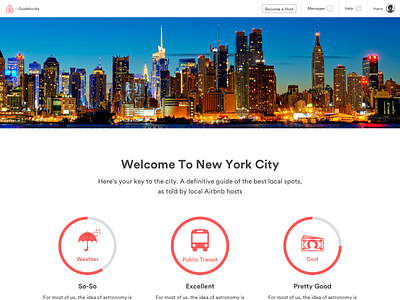 Airbnb Guidebooks Concept airbnb booking landing page travel