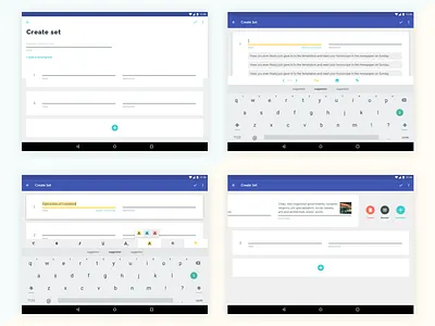 Quizlet - Android Tablet - Set Creation android compose content create edit editor education list material design redesign tablet text