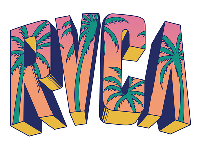 RVCA PALMS branding design illustration typography