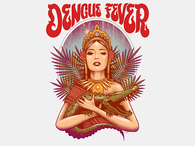 Dengue Fever Tour Poster/Shirt apparel bandmerch branding design gigposter illustration typography