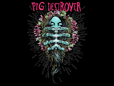PIG DESTROYER apparel bandmerch branding design illustration