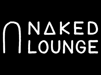 NAKED LOUNGE LOGO branding coffeeshop design typography