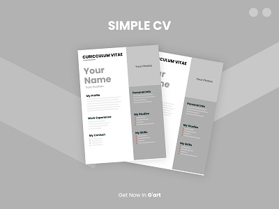 Simple Cv Design & Job Application Services cv cv design desain designer