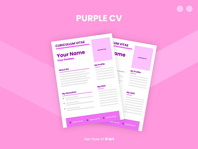 Purple Cv Design & Job Application Services design designer