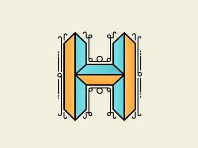 H lettering type typography