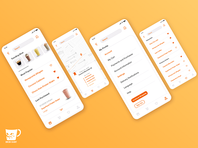 Brew Giant Delivery App app branding design logo typography ui ux