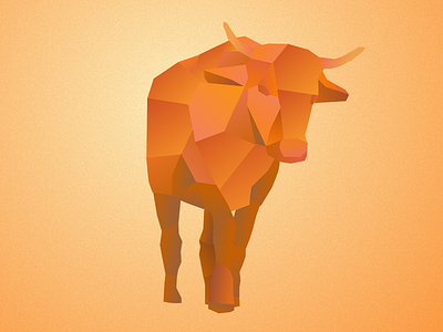 Polycow cow illustration polygon sketch vector