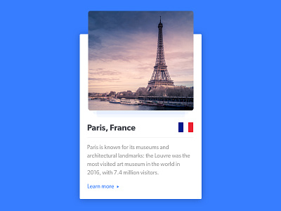 Country Card card cards country card daily ui depth france paris ui