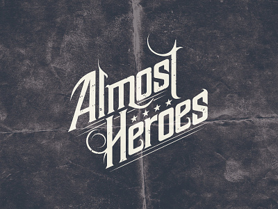 Almost Heroes Logo band grunge logo type wordmark