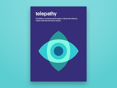 Telepathy Poster geometric poster psychic superpowers symbol telepathy