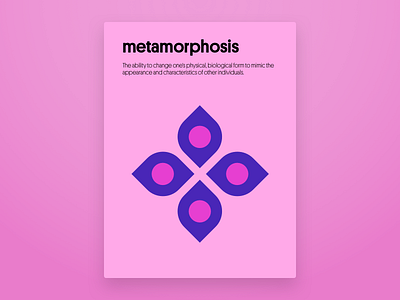 Metamorphosis Poster geometric metamorphosis poster shapeshifting superpowers symbol