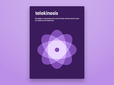 Telekinesis Poster geometric poster psychic superpowers symbol telekinesis