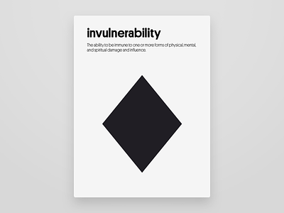 Invulnerability Poster geometric invulnerability poster superpowers symbol