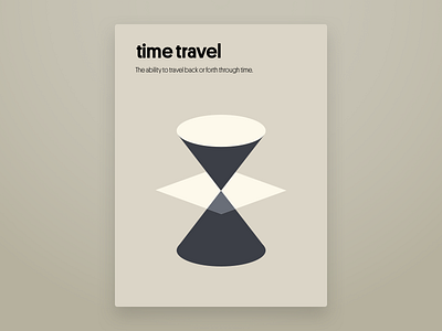 Time Travel Poster ability geometric hourglass poster superpowers symbol time travel