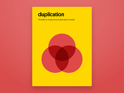 Duplication Poster circles duplication geometric poster superpowers symbol