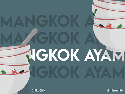 Mangkok Ayam 2 design illustration vector