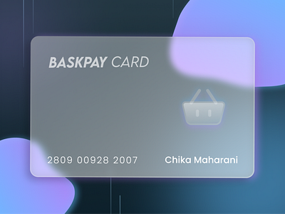 Baskpay Card design figma glassmorphism icon